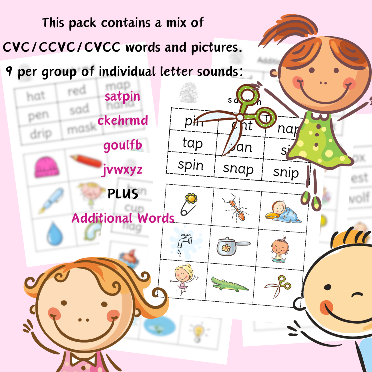 CVC CVCC CCVC - Words and Pictures