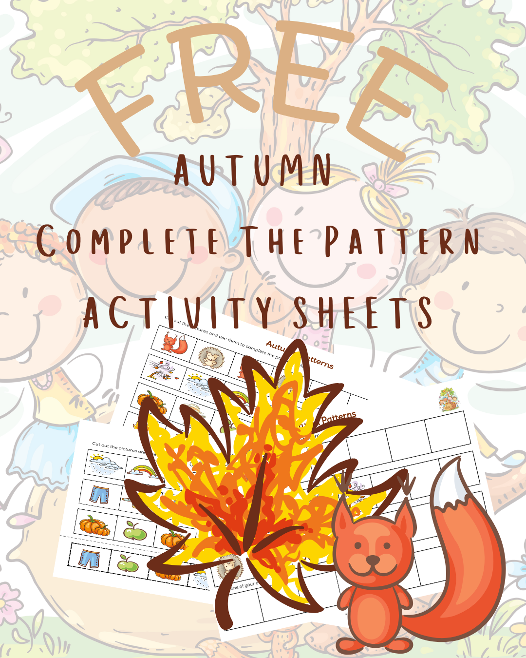 Complete Autumn Pattern FREE Autumn Complete the Pattern – In a Nutshell Education